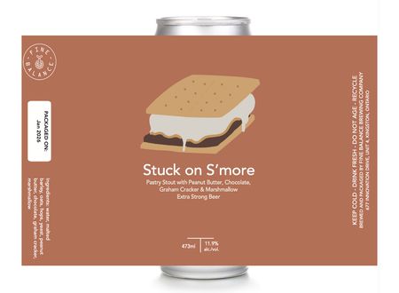 Stuck on S'More Pastry Stout with Chocolate, Peanut Butter, Graham Cracker & Marshmallow