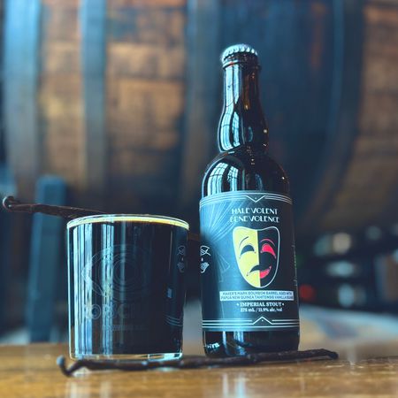 Malevolent Benevolence Imperial Stout: Sazerac Barrel Aged w/ West Papua Indonesian Tahitensis Vanilia Beans